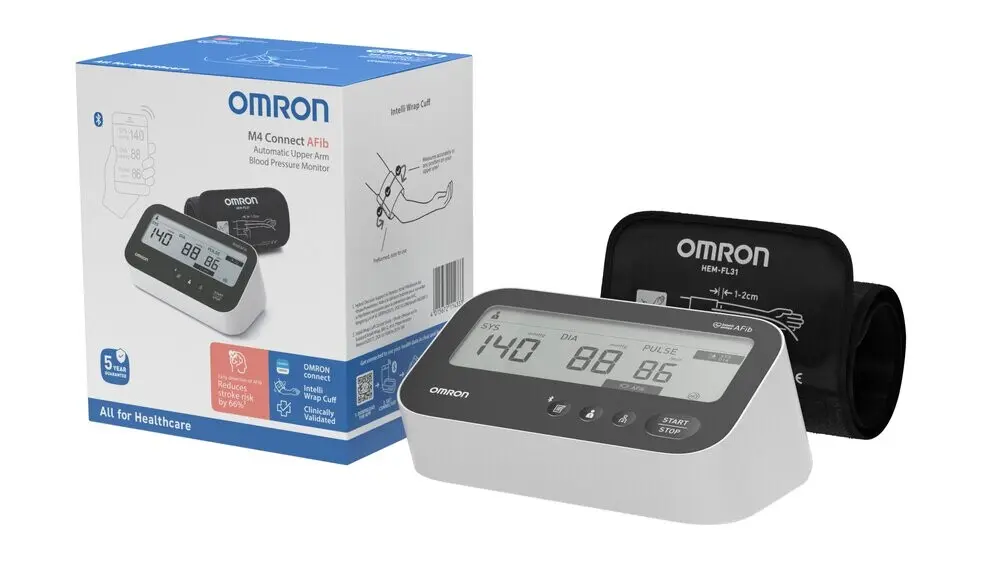 OMRON M4 Connect AFib verenpainemittari olkavarteen, Bluetooth
